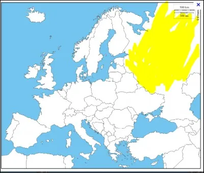 Sur la carte, quel est le pays représenté en jaune ?