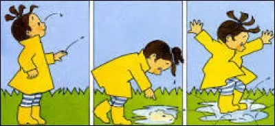 Qui adore sauter dans les flaques d'eau ?