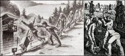 Les noms originaux de ce chant sont Moorsoldatenlied, Börgermoorlied Il a été créé par des déportés dans un camp de concentration. C'est un chant de souffrance et d'espoir.
Quel est ce chant ?

Loin vers l'infini s'étendent
De grands prés marécageux
Et là-bas nul oiseau ne chante
Sur les arbres secs et creux