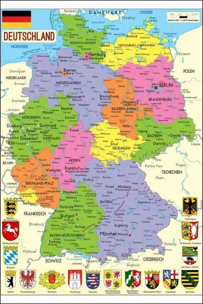 Laquelle de ces mers ne borde pas l'Allemagne ?