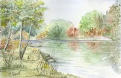 Auge de pierre recueillant l'huile d'olive qui sort du pressoir :