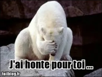 J'ai honte pour toi !