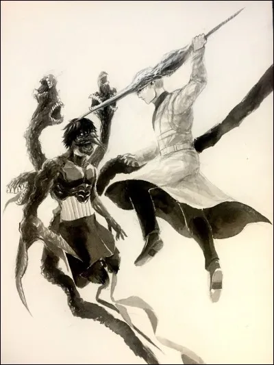 Qui sont les personnages qui sont en train de se battre ?