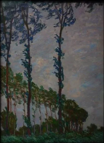 Qui a peint "Les peupliers, effet de vent" ?