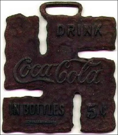 Cet objet en forme de svastika, qui rappelons-le, est un motif hindou originellement (voyez les bouddhas porteurs de cette croix), a été produit par Coca Cola en 1925. De quoi s'agit-il ?