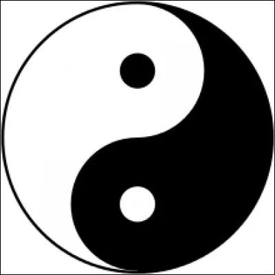 Sur l'image, c'est le Yin et le Yang. De quelle couleur le Yin est-il ?