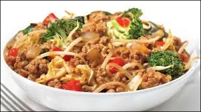 De quel pays est originaire le plat de l&eacute;gumes &eacute;minc&eacute;s, souvent accompagn&eacute; de viande et appel&eacute; "chop suey" ?