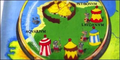 Sur cette image tirée de la BD "Astérix", quel est le nom du camp romain manquant ?