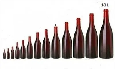 Laquelle de ces bouteilles a une contenance de 6 litres ?